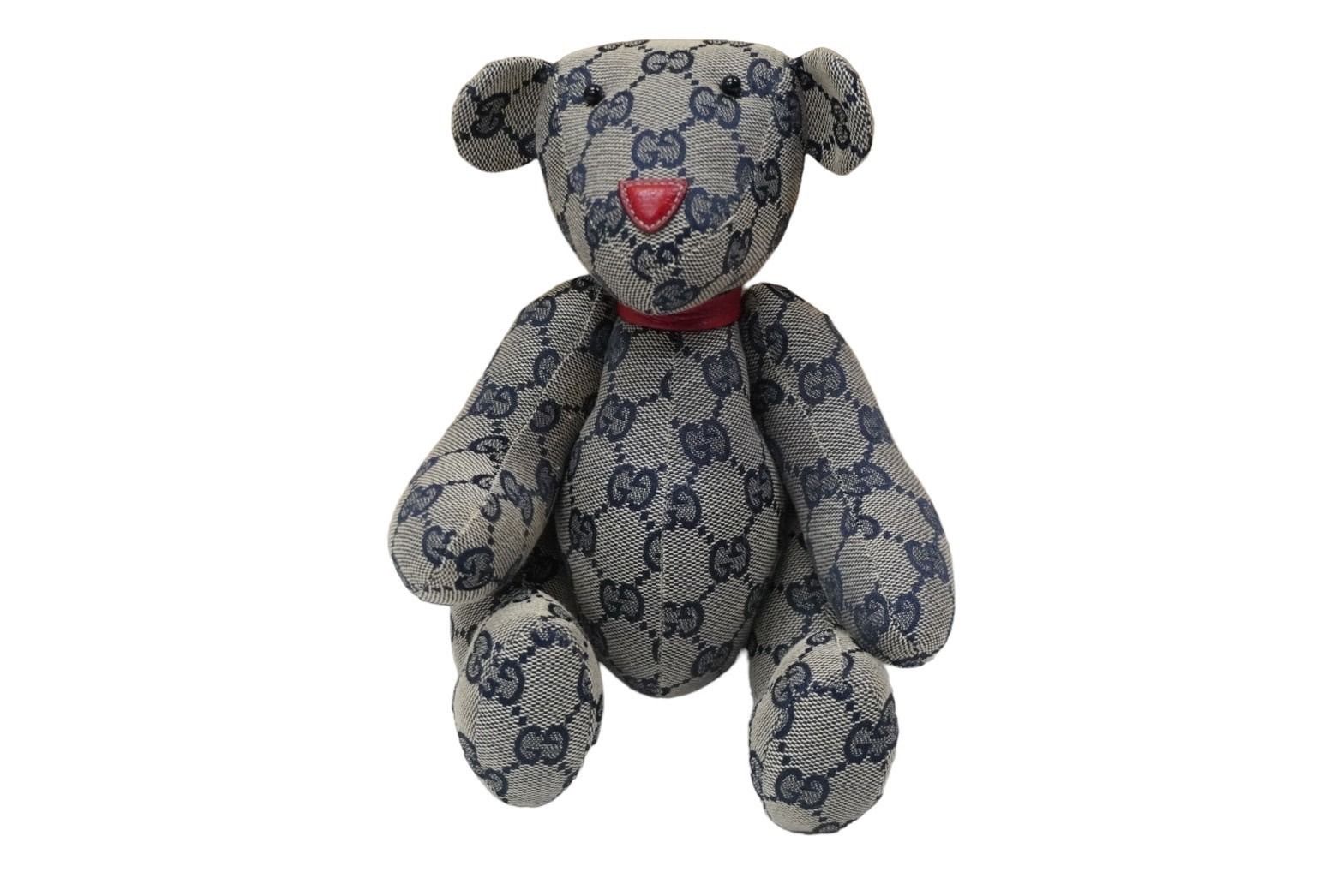 GUCCI グッチ GGキャンバス ぬいぐるみ 人形 テディーベア クマ