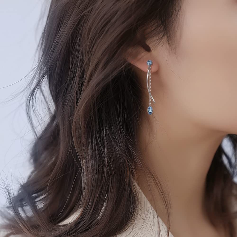【色: ピンク】FH.bird ピアス レディース 人気 ゆれる 大人【優美な線