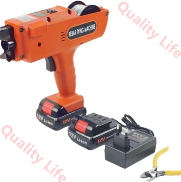 電動鉄筋結束機 充電式 鉄筋用結束工具 8-34mmの結束範囲 4500Ahのバッテリー 6枚 結束線付き 手持ち型 全自動鉄筋ワイヤーツイスター 高効率 鉄筋結束用ツール 鉄筋結束ハッカー 工事 建設用