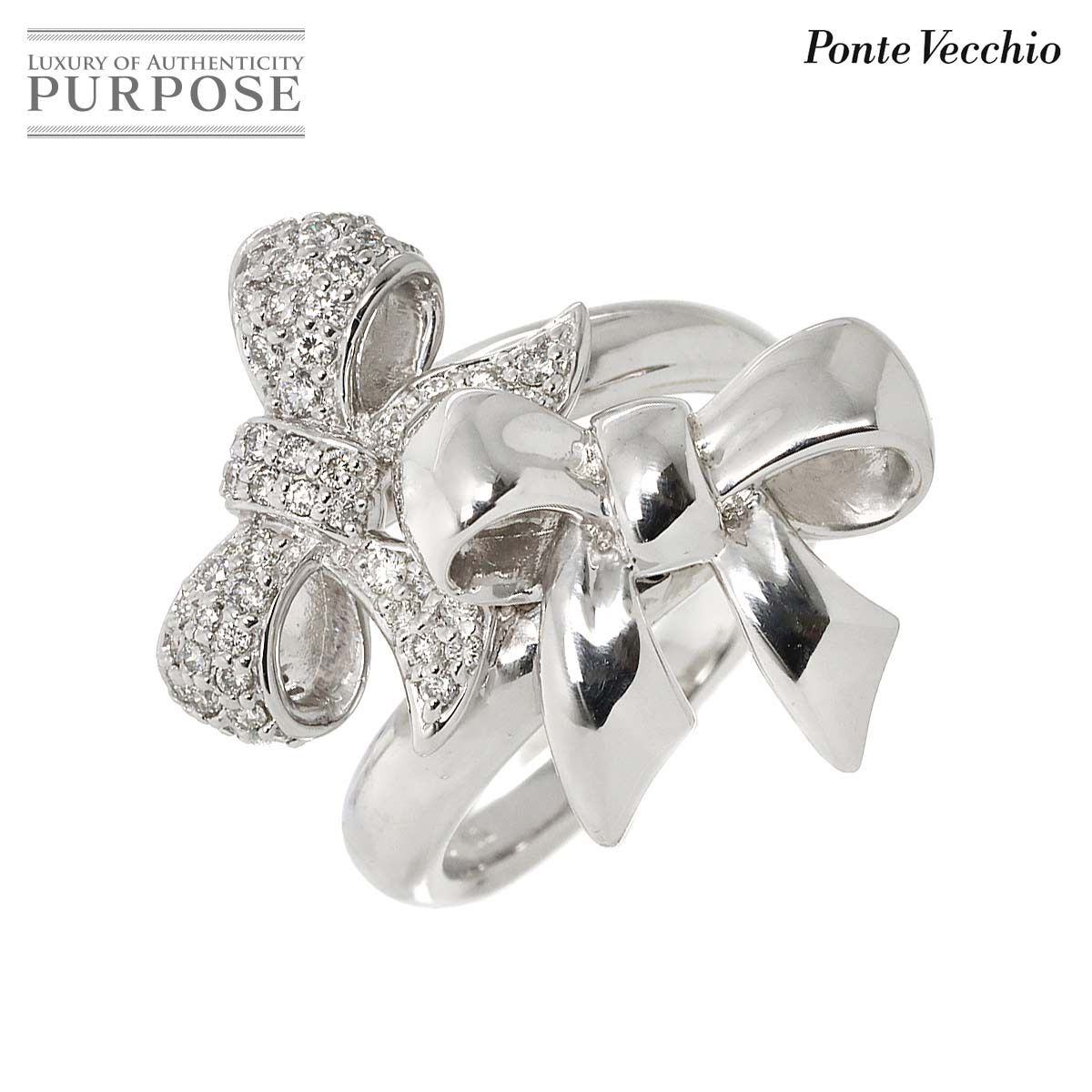 Ponte Vecchio リボン型 シルバーリング Ponte Vecchio リボン型 シルバーリング