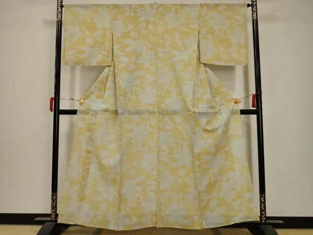 平和屋着物＊夏物　紗紬　更紗花文　正絹　逸品　AABA5788sx 平和屋着物＊夏物 紗紬 更紗花文 正絹 逸品 AABA5788sx