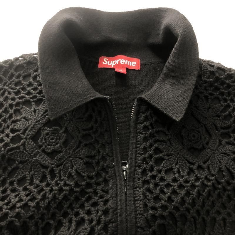 中古】Supreme Crochet Zip Up Cardigan M ブラック シュプリーム[10
