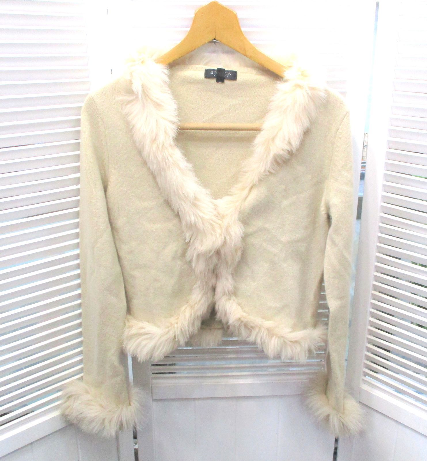 ◇美品 エポカ カシミヤ混 フォックスファー レディース カーディガン 40 ◇美品 EPOCA エポカ カシミヤ混 フォックスファー レディース