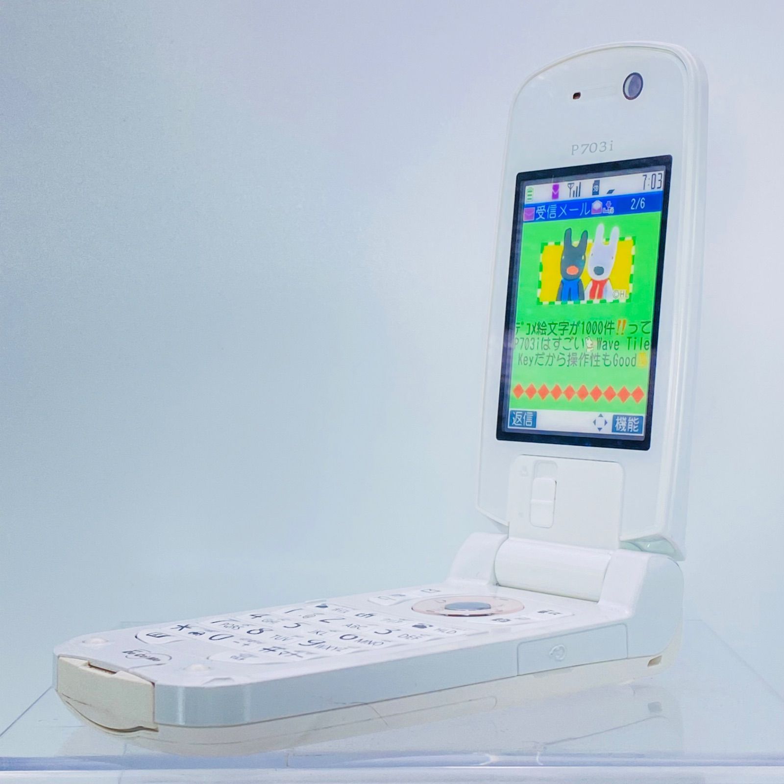 docomo FOMA P703i ラメグラホワイト モックアップ 模型 - メルカリ