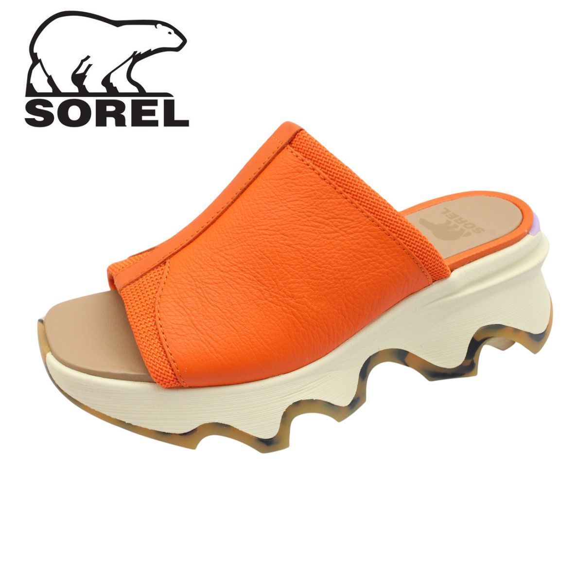 SOREL ソレル NL 4961 O ORANGE レディース サンダル キネティックインパクトスライドハイサンダル 天然皮革 靴