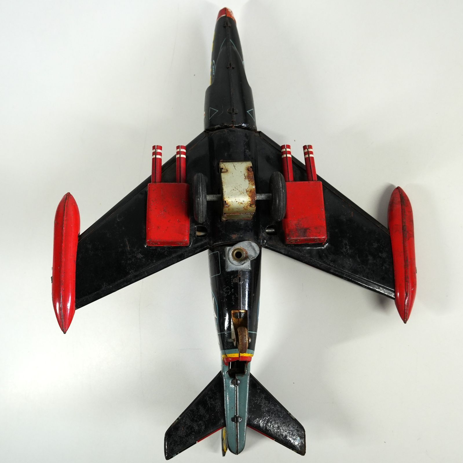 IM] 希少 ヨネザワ ブリキ 戦闘機 BK-02 VF 爆撃機 米澤玩具