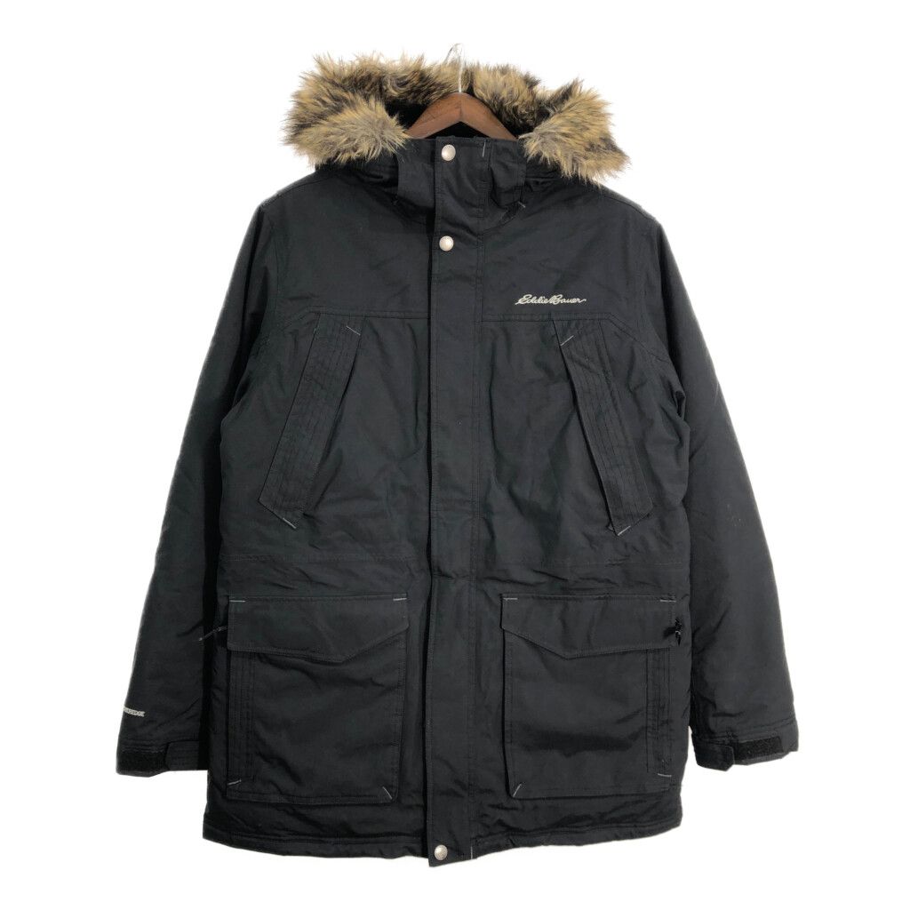 Eddie Bauer エディーバウアー WEATHER EDGE ダウンジャケット アウトドア ブラック (メンズ L) 中古 古着 T1694
