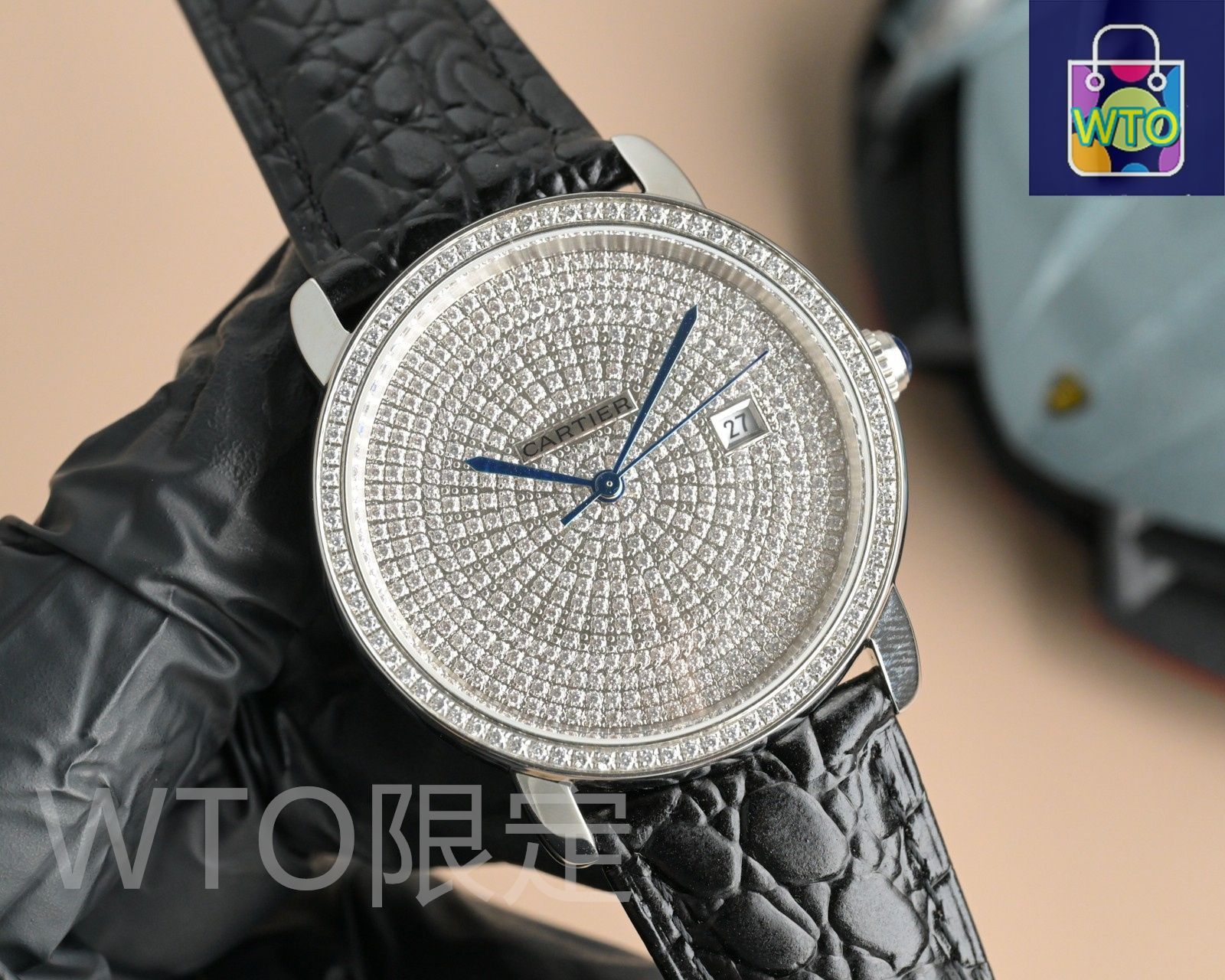 v*y様 Piaget ブラックダイヤル 時計 今日WTO】Piaget（ピアジェ） Black-Tie Diamond-Set Square