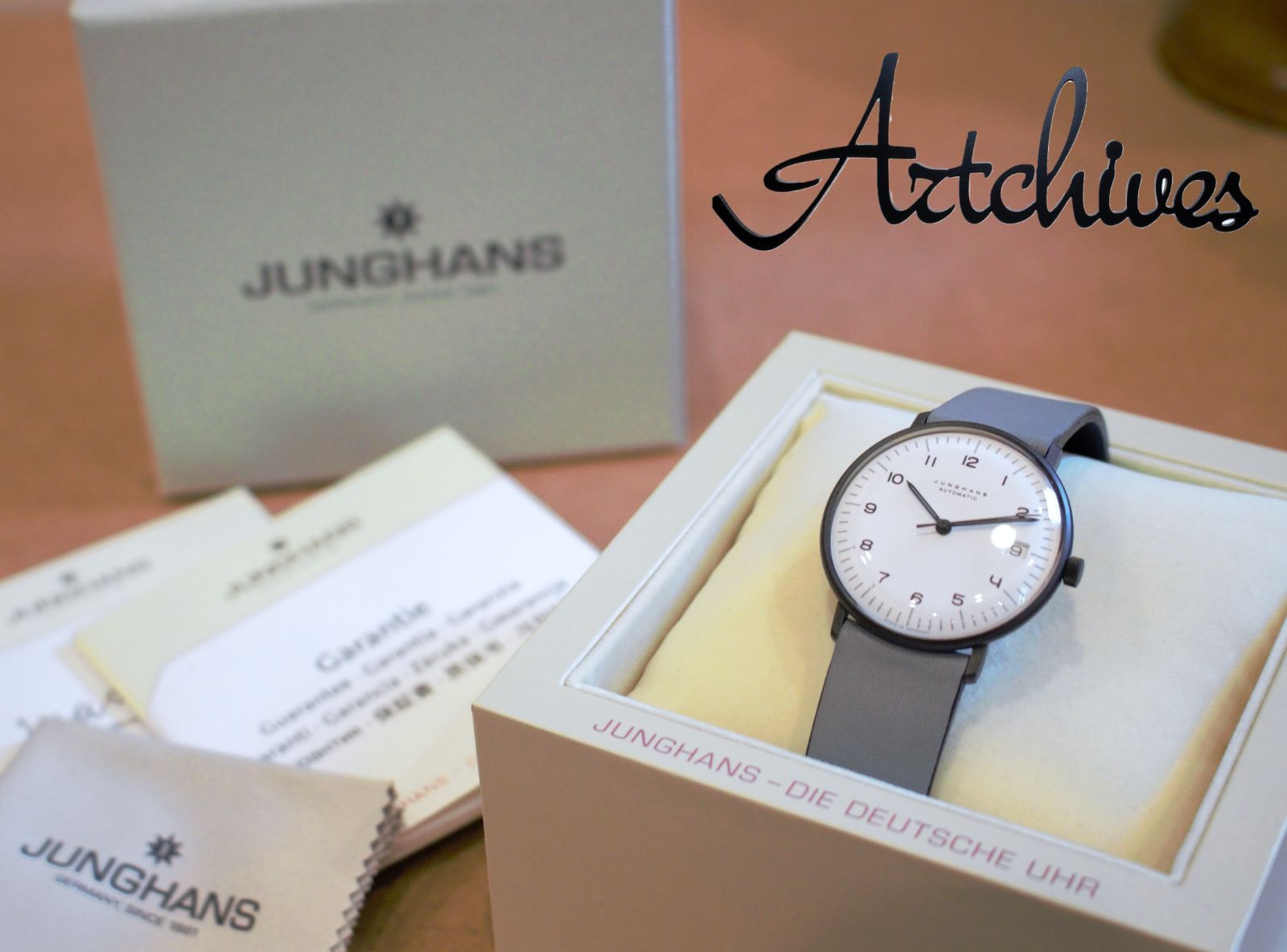 VRW-1374 時計 JUNGHANS ユンハンス 027|4006.04 マックスビル W文字盤 メンズ 自動巻き 腕時計 稼働品