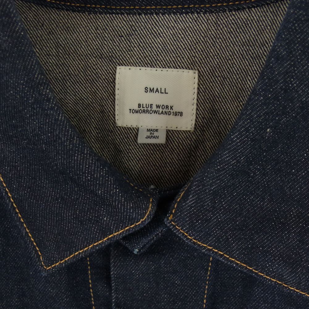 tomorrowland blue work デニムジャケット メンズのデニムジャケットはBLUE WORKがオススメ。どこから見て