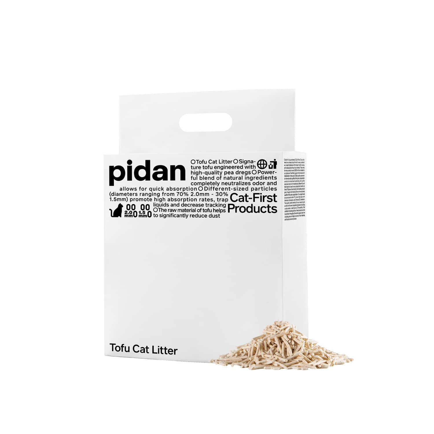新着商品 pidan 猫砂 おから 流せる固まる 脱臭 抗菌 真空パック 飛び散らない トイレに流れる 臭みから解放 粉々になりにくい 2.4kg×1袋