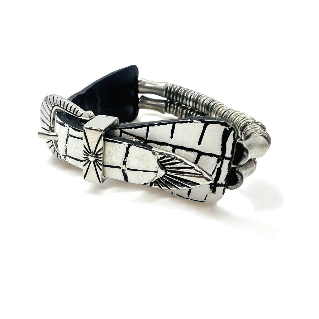 TOGA VIRILIS ブレスレット BEADS LEATHER BANGLE バングル