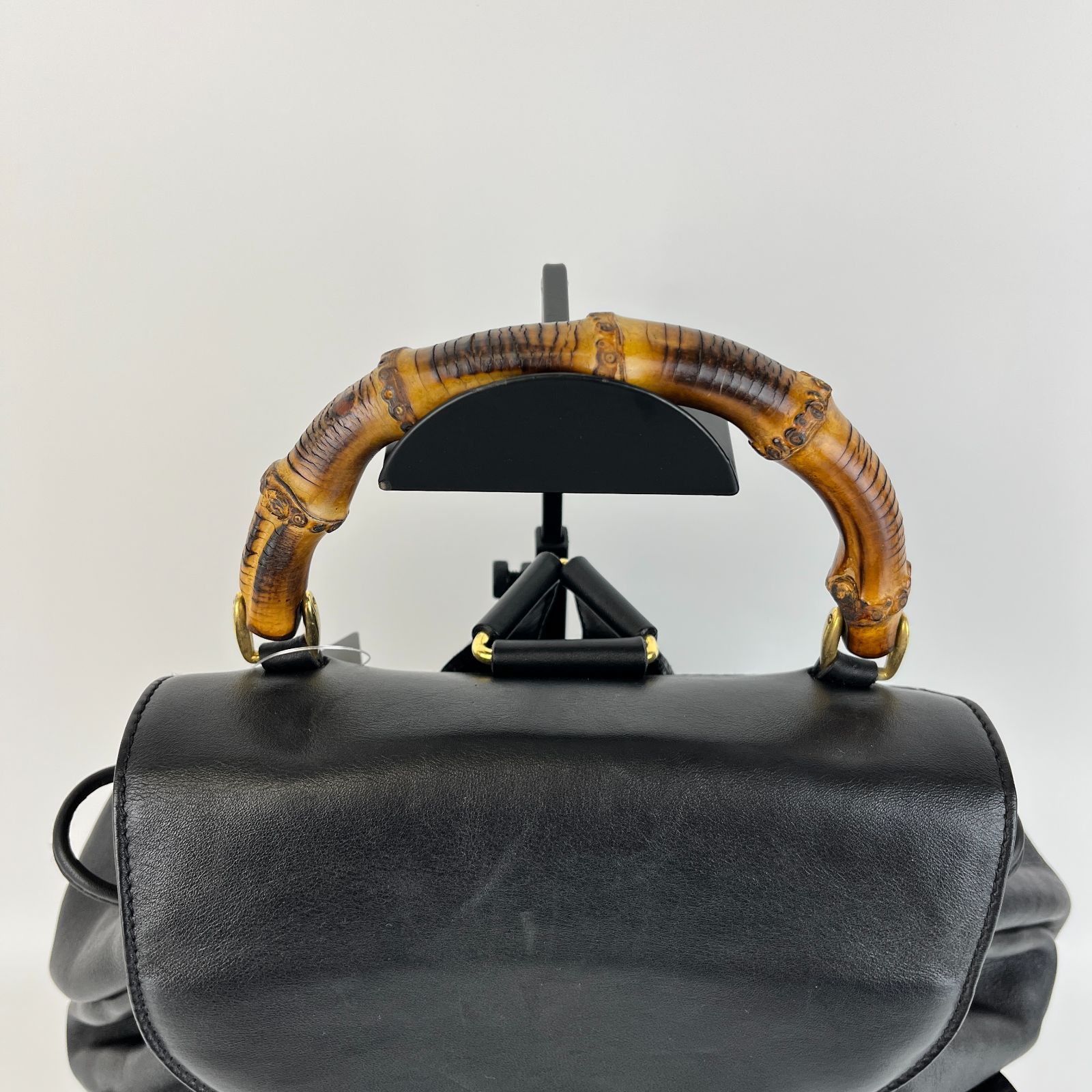美品 ✨ GUCCI リュック カーフレザー ブラック バンブー 中古】GUCCI グッチ バンブー リュックサック バックパック