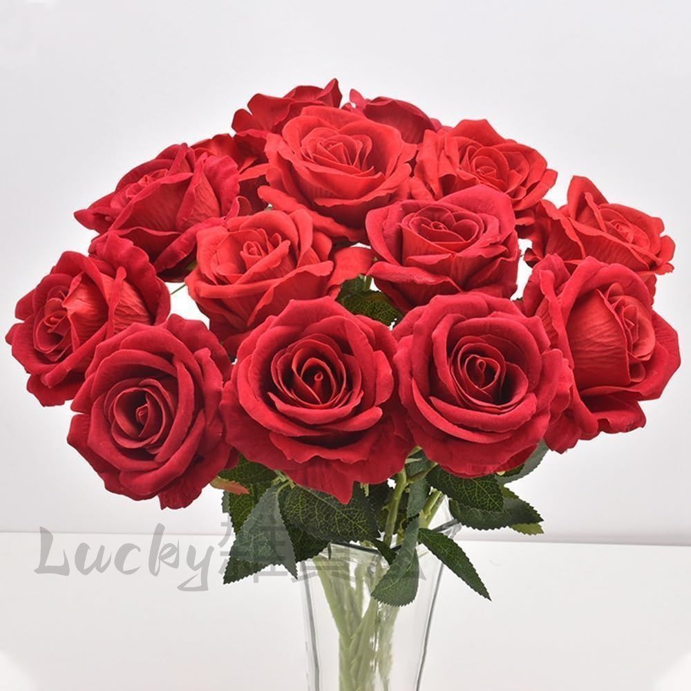 一輪 花束 9本セット 薔薇 花飾り 赤ローズ ローズ花束 枯れない