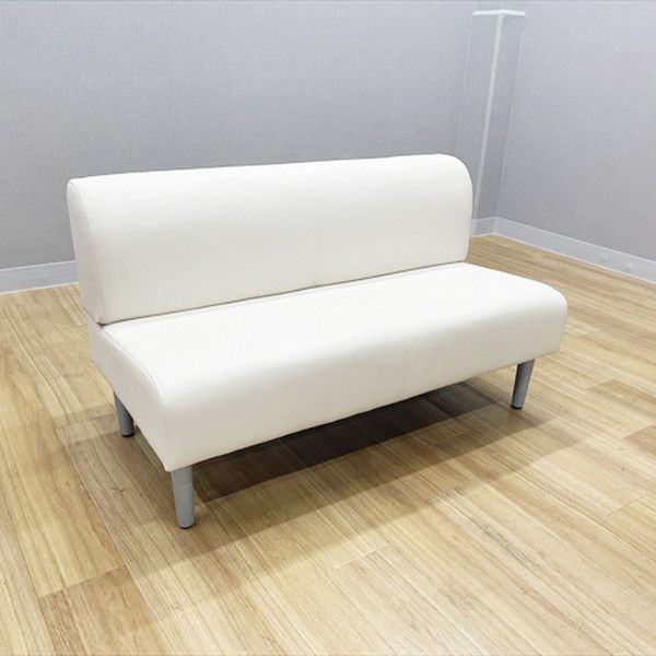 ロビーチェア 2人用 パブリックベンチ アイボリー