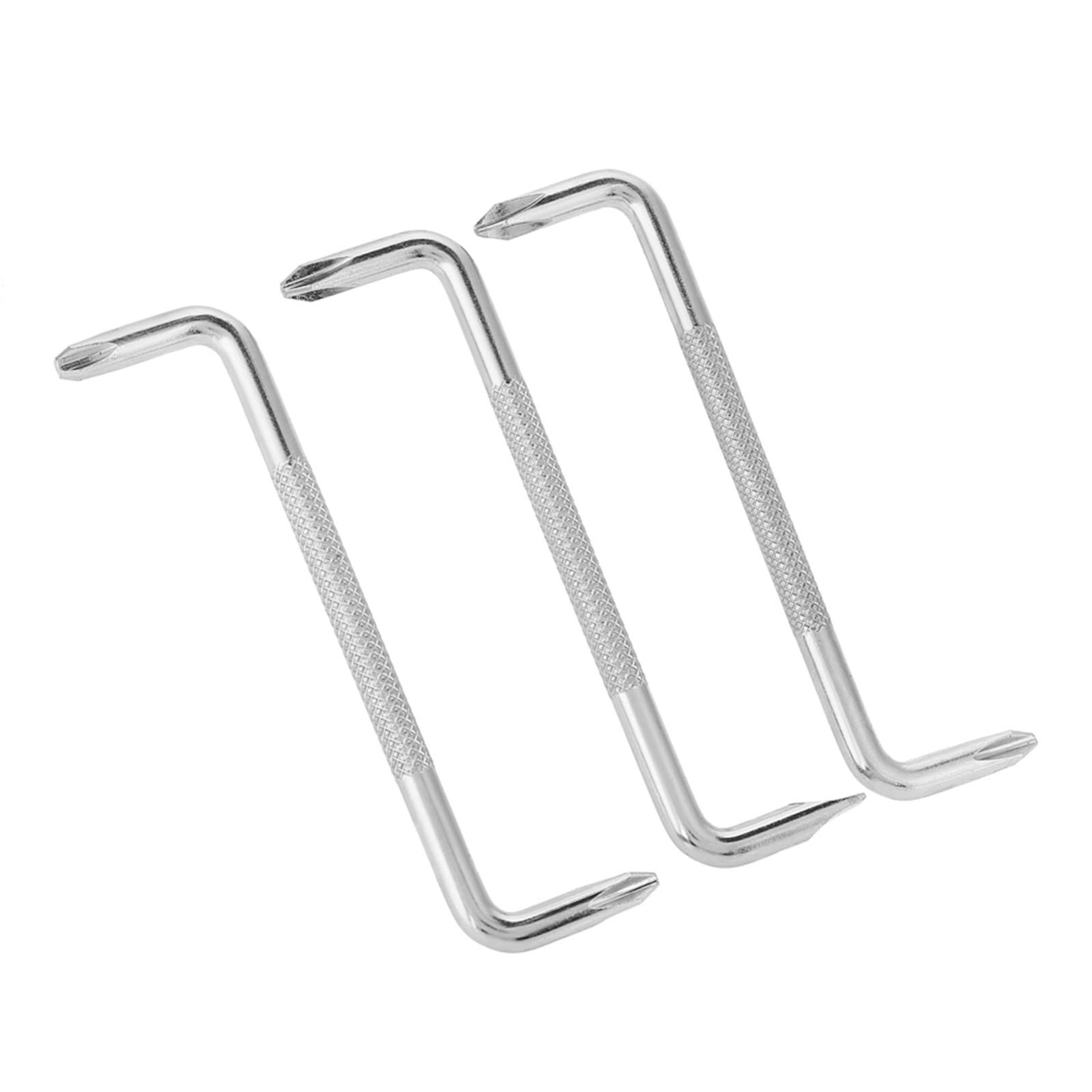 直角Z型 ダブルヘッド 磁気 プラス マイナス クロムバナジウム鋼 DIY修理工具 PH3 / PH2、PH2 / PH1、PH2/SL6 Qiilu 【3本入】 オフセットドライバーセット 直角Z型