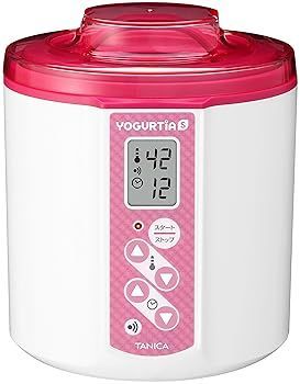 TANICA 温度調節25〜70℃ タイマー ブザー付ヨーグルトメーカー ヨーグルティアS 1200ml YS-01 ピンク