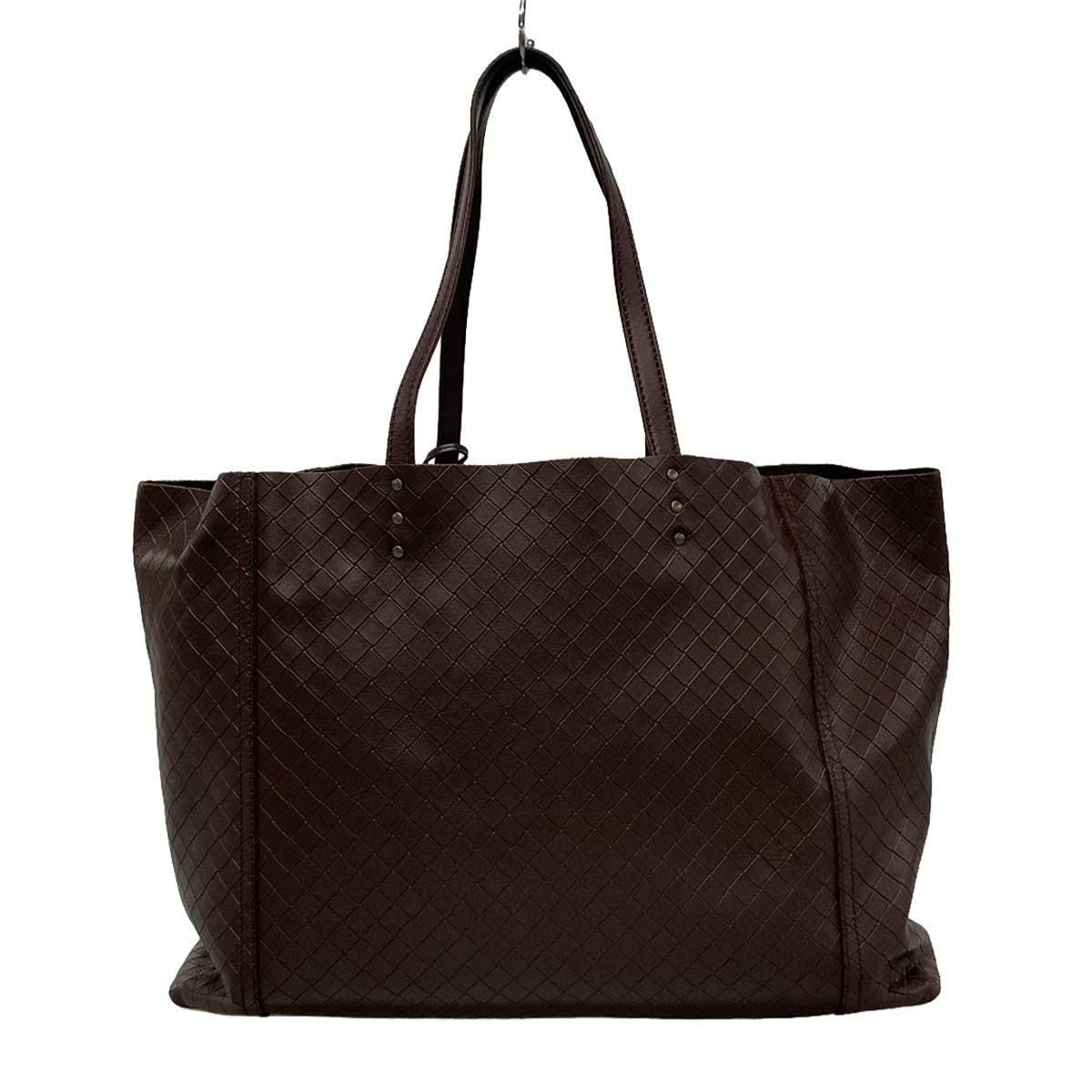 BOTTEGA VENETA(ボッテガヴェネタ) トートバッグ イントレッチオミラージュ 298780 ダークブラウン レザー - メルカリ