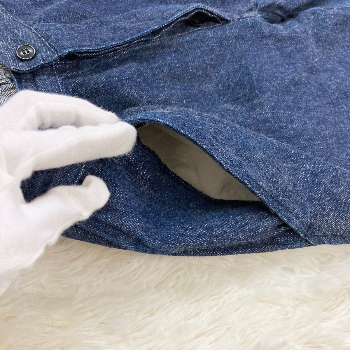 COMOLI コモリ デニム オーバーパンツ コットン 綿 100％ サイズ0 