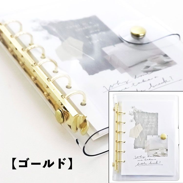 Bine クリアバインダー A6 シール帳 透明 クリアバインダー