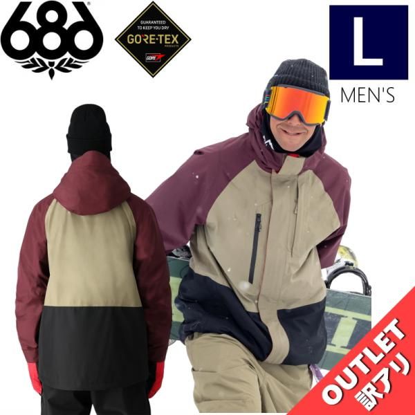 アウトレット 24-25 686 GORE-TEX CORE SHELL JKT SASSAFRAS COLORBLOCK Lサイズ スノーボード スキー スノボウェア ジャケット