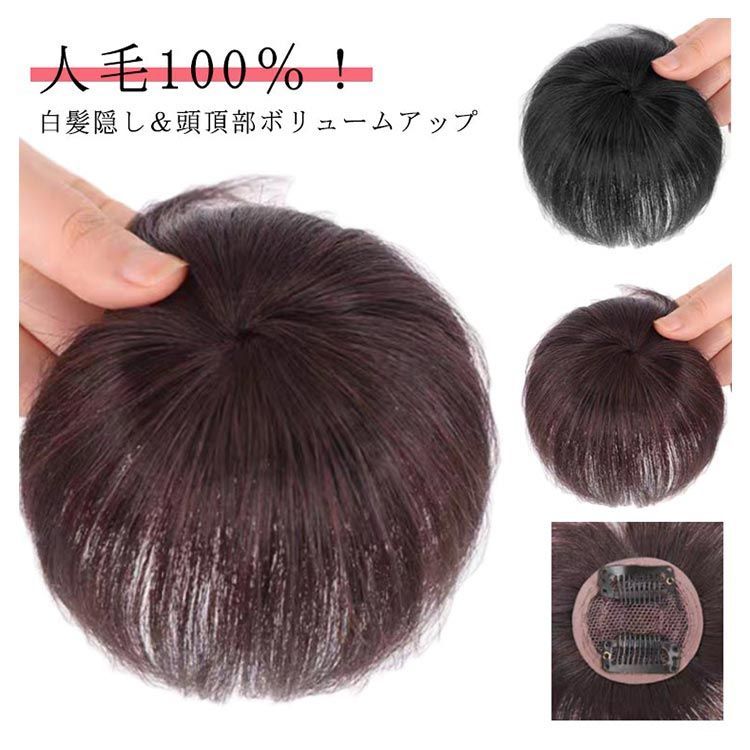 人毛100%ショートウィッグ　人毛部分ショートウィッグ　人毛ヘアピース 部分ウィッグ 人毛100% 日本仕上げ 高品質 20cm 医療用 ショート