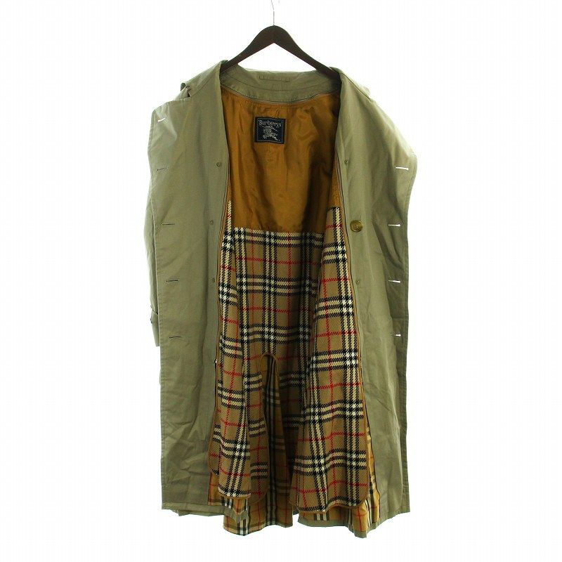✨美品 バーバリーズ ロングトレンチコート ノバチェック ビンテージ オリーブ バーバリーズ Burberrys ヴィンテージ トレンチコート ロング 長袖