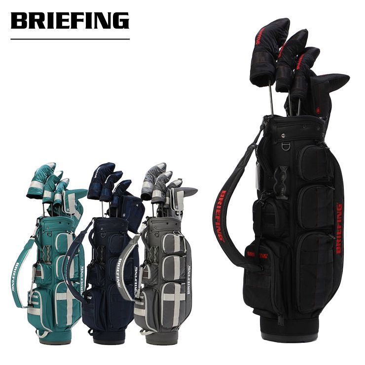 【正規品】BRIEFING GOLF CADDIEBAG BRG223D03 / ブリーフィング ゴルフ カート式キャディバッグ CR-6 ＃2 全3色(NAVY/BLACK/L.GRAY)