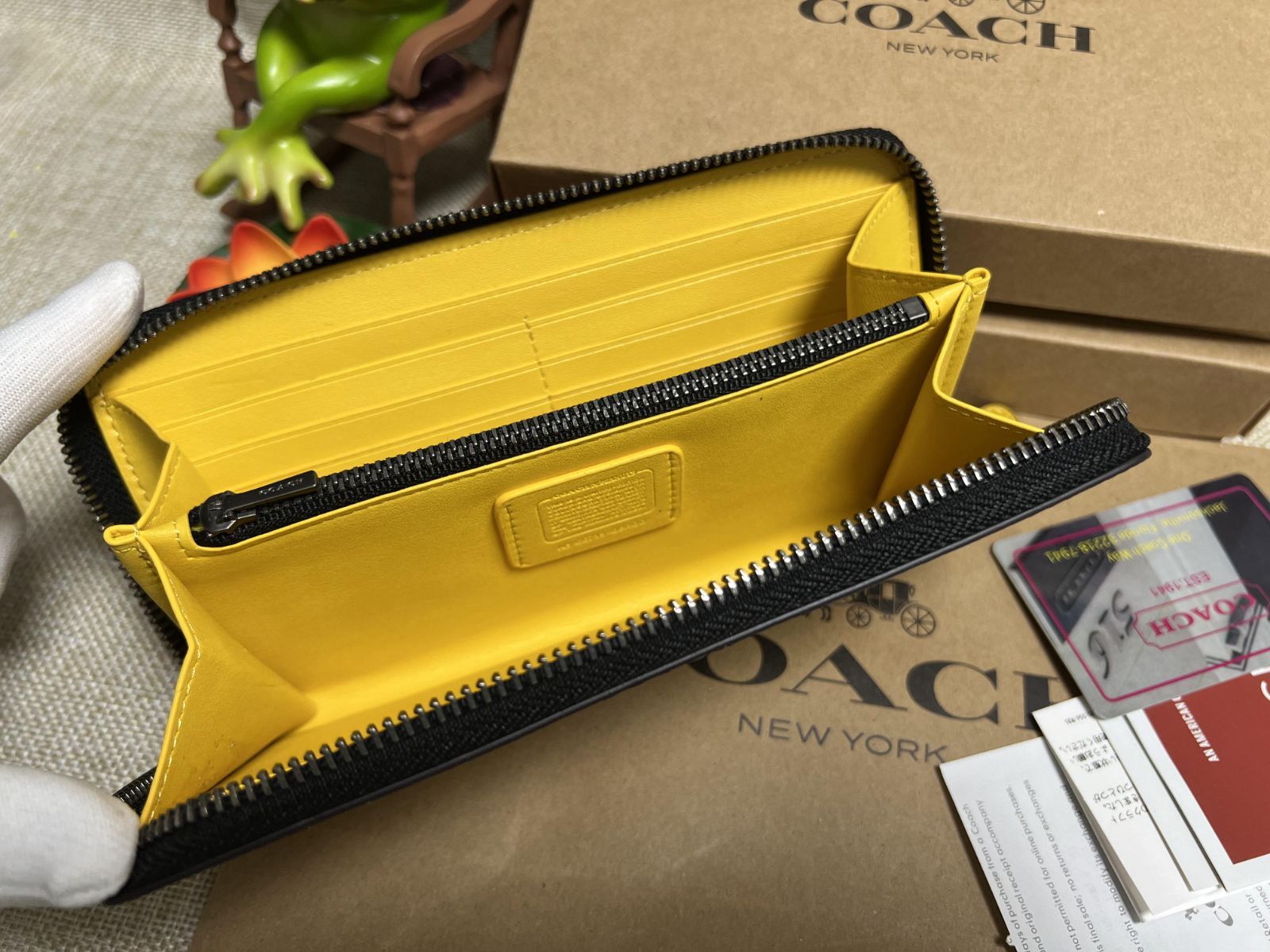 COACH コーチ 財布 長財布 F76971 ブラウン×ブラックラグジュアリー