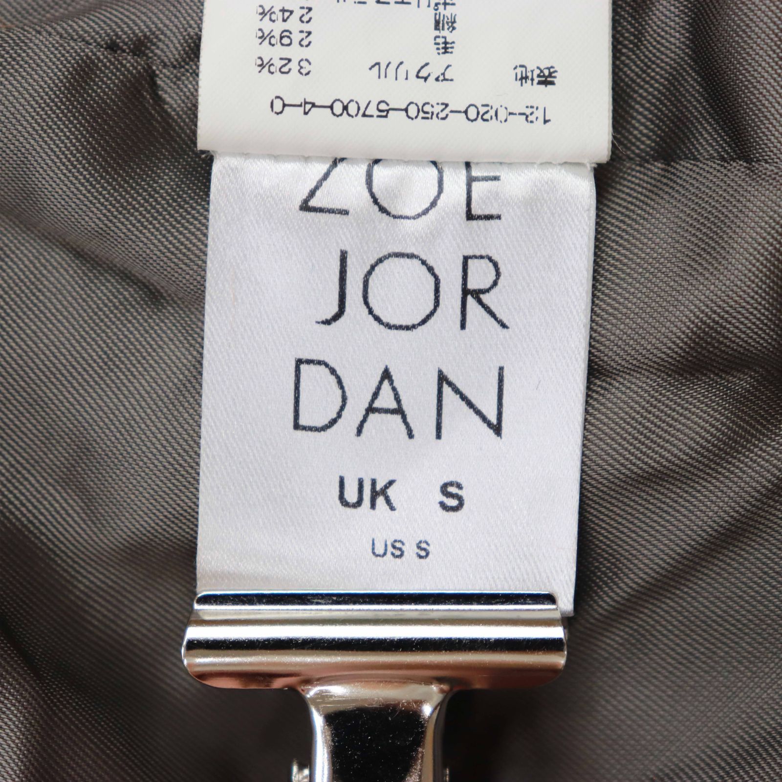 ZOE JORDAN ゾージョーダン ノーカラーコート UK:S チェック柄 - M's