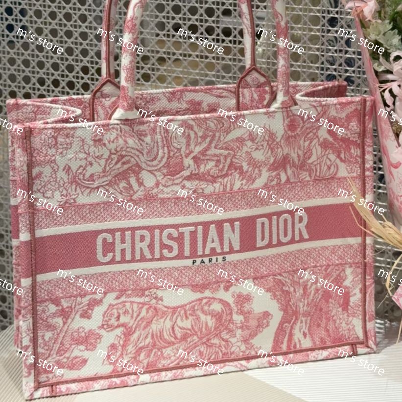 Christian Dior Book Tote バッグ ミディアム ピンク クリスチャン