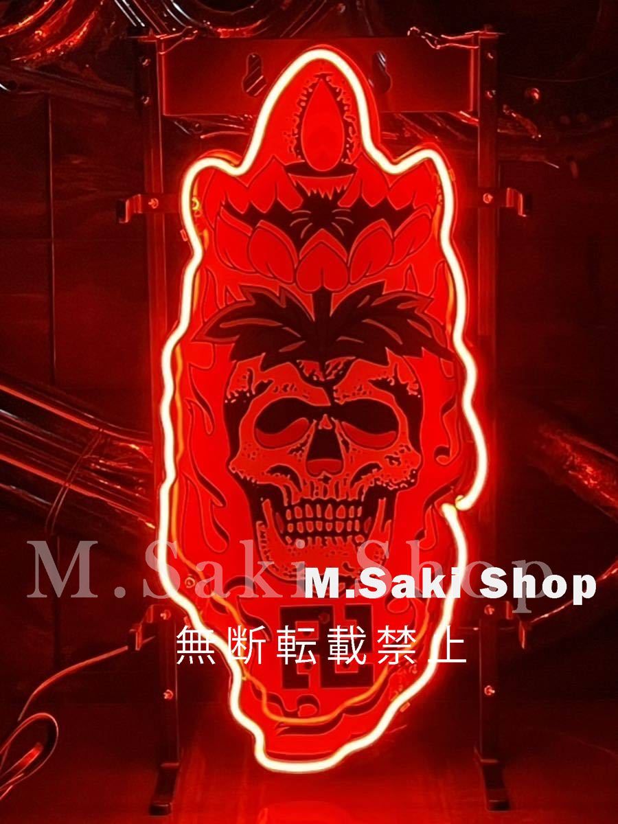 アメリカンタトゥー 卍 スカル 刺青 ネオン看板 チョッパー ハーレー フォード ナックル 雑貨 ガレージ ボバー シルバーネオン管 広告用看板 ネオンサイン