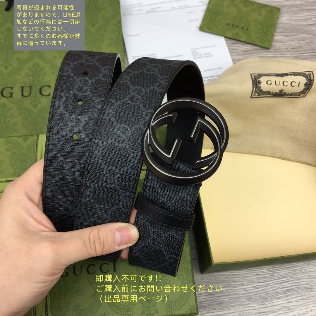 新品に近い?新型 GUCCI グッチ GG ベルト メンズ 本革 - メルカリ