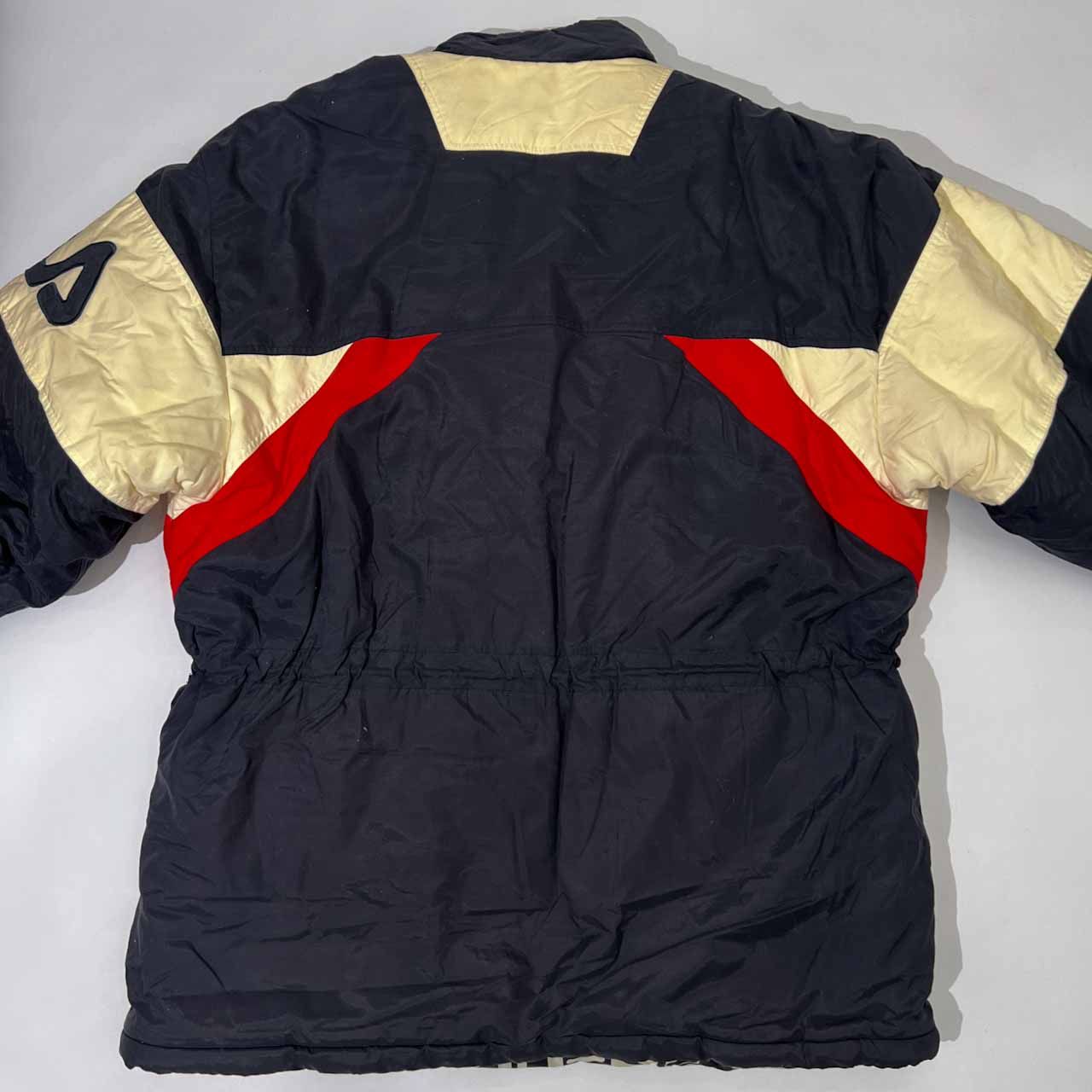 90s FILA フィラ 裏地デザイン 中綿 ビッグ ロゴ スキー ジャケット