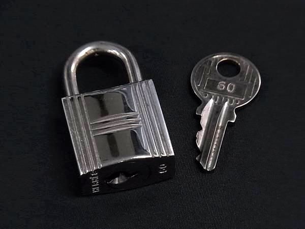 HERMES エルメス カデナ 南京錠 パドロック 60 鍵 キー シルバー系 DB1673
