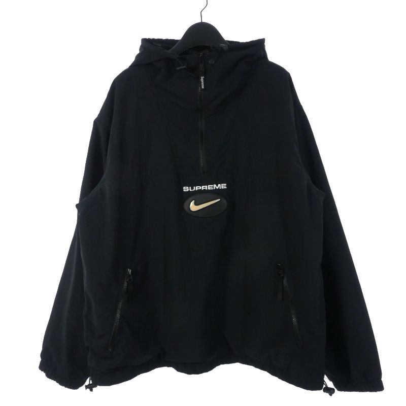 シュプリーム SUPREME ナイキ NIKE 20AW Jewel Reversible Ripstop Anorak リバーシブル アノラック マウンテンパーカー ナイロンジャケット L ブラック 黒 CW9695-010