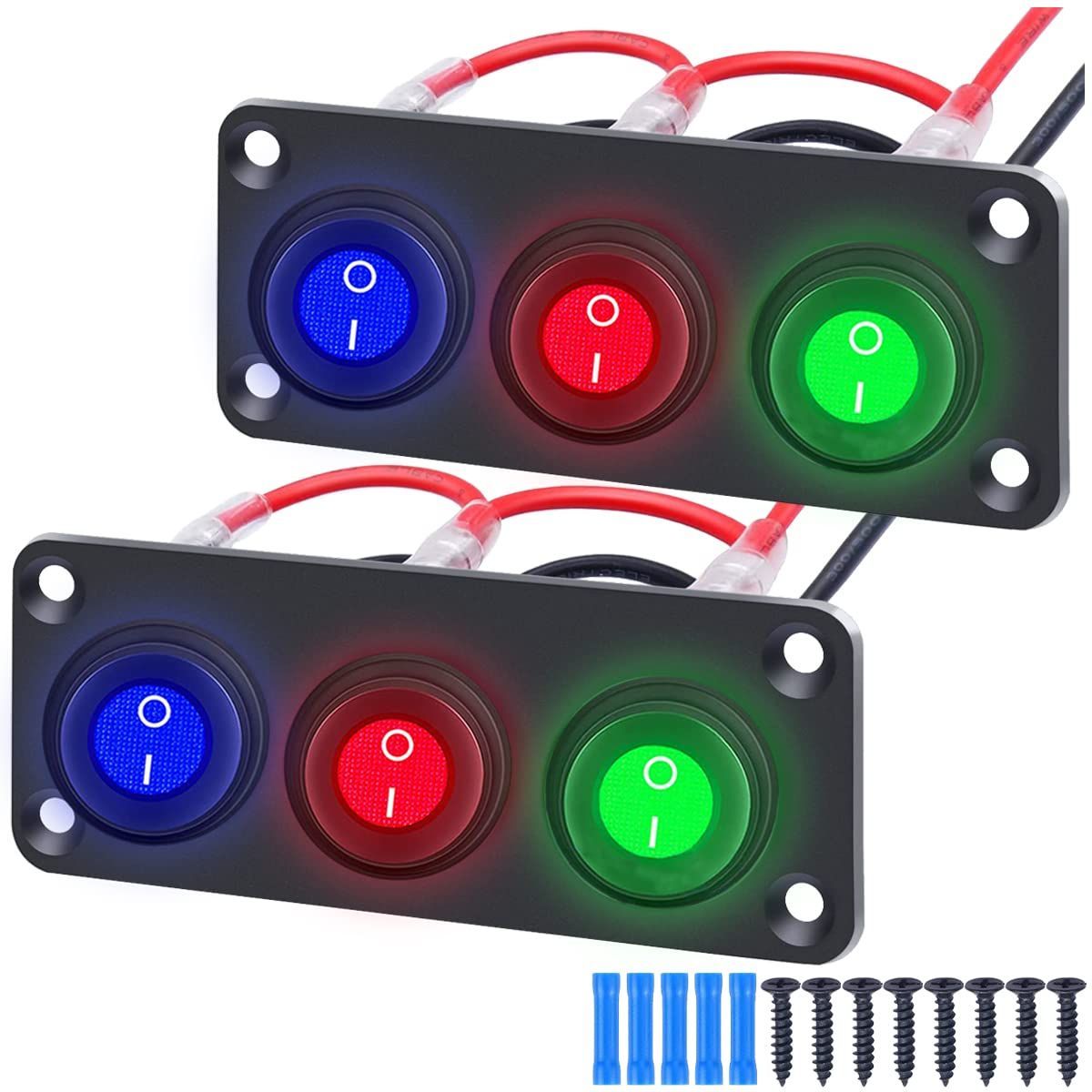 特売】MKBKLLJY 2セット 3ギャング 3ピン ロッカースイッチ 特売】MKBKLLJY 2セット 3ギャング 3ピン ロッカースイッチ