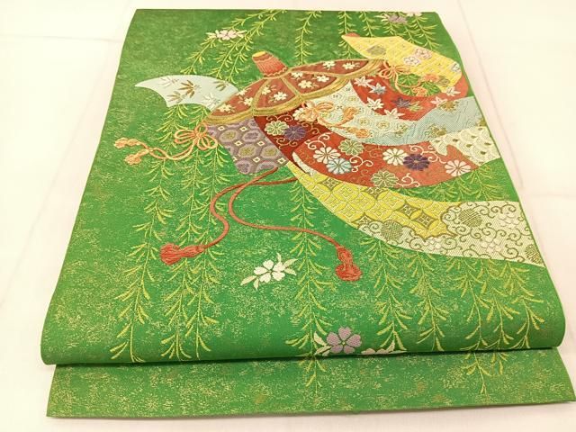 天然阿波藍　中西桂秀　柳条縮緬　本御召　単衣 銀座【着物1797】中西秀典作 阿波本藍染 花織 着物 (しつけ付