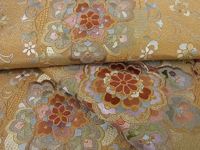 平和屋2□中国三大刺繍 スワトウ相良刺繍 汕頭相良刺繍 総刺繍 袋帯 絽