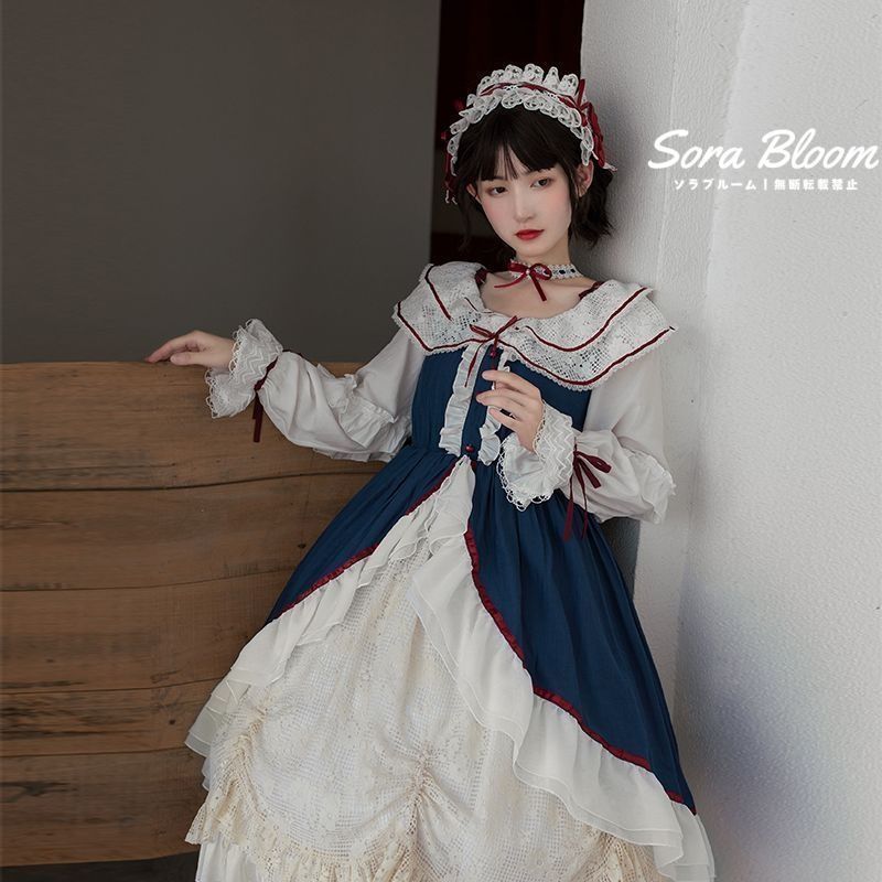 2025新作 白雪姫デザイン ロリータドレス 大きなフレアスカート 2025新作 白雪姫デザイン ロリータドレス 大きなフレアスカート