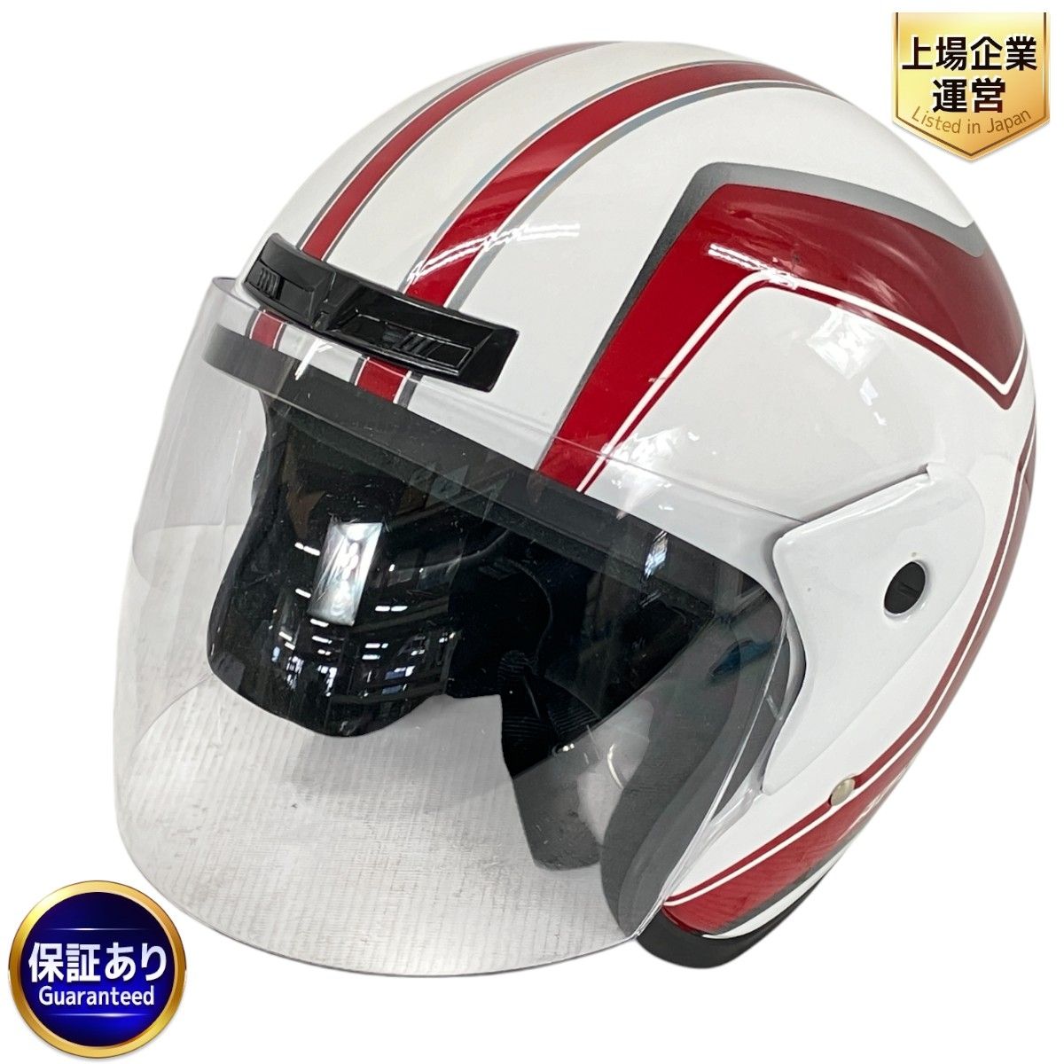 LEAD APRET バイク用 ヘルメット サイズフリー WHITE ジェットヘルメット ホワイト リード工業 中古 W9759859