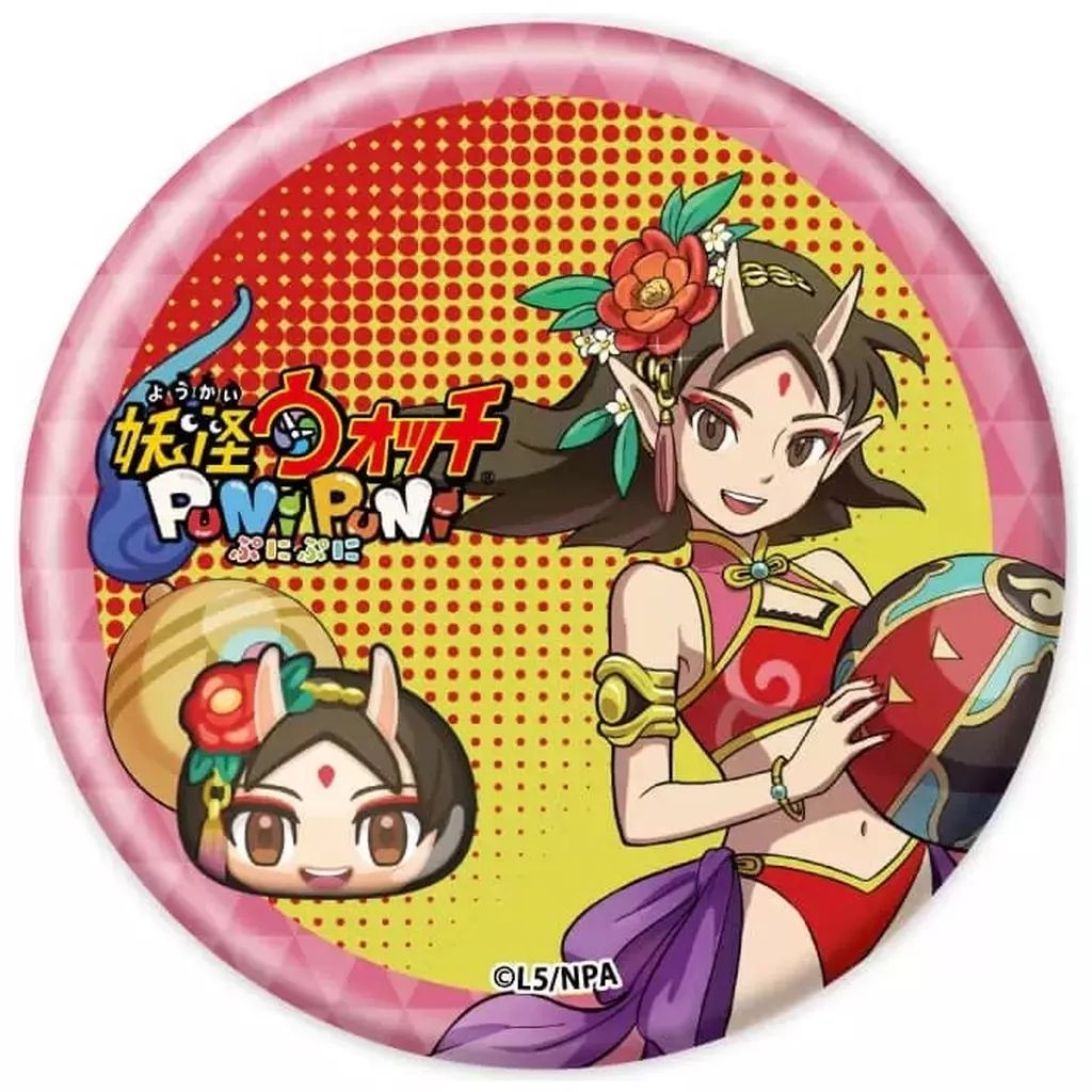 中古】バッジ・ビンズ 真夏の覚醒・ナツメ 「妖怪ウォッチ ぷにぷに 缶