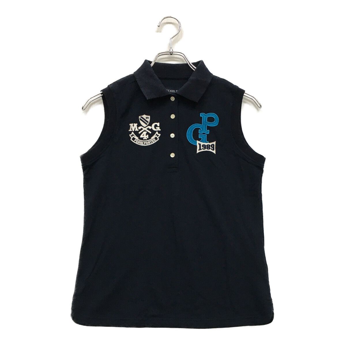 中古 レディース パーリーゲイツ PEARLY GATES ノースリーブ 1(M) 紺