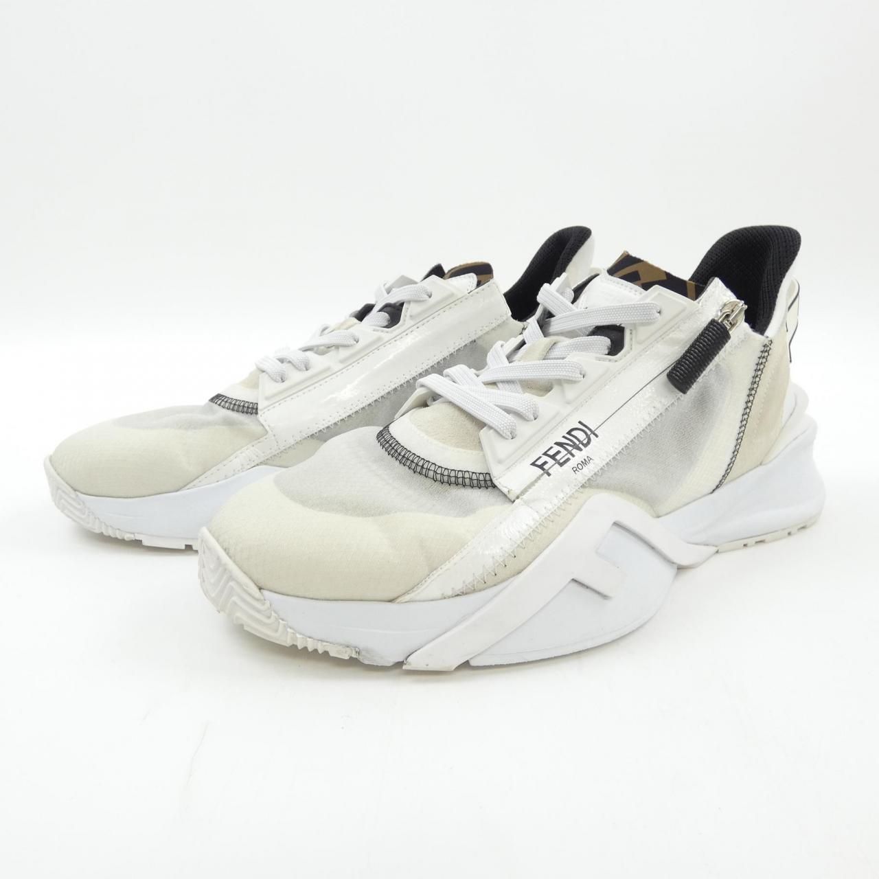 FENDY スニーカー Fendi Red Leather and Suede Monster Slip On Sneakers Size 44