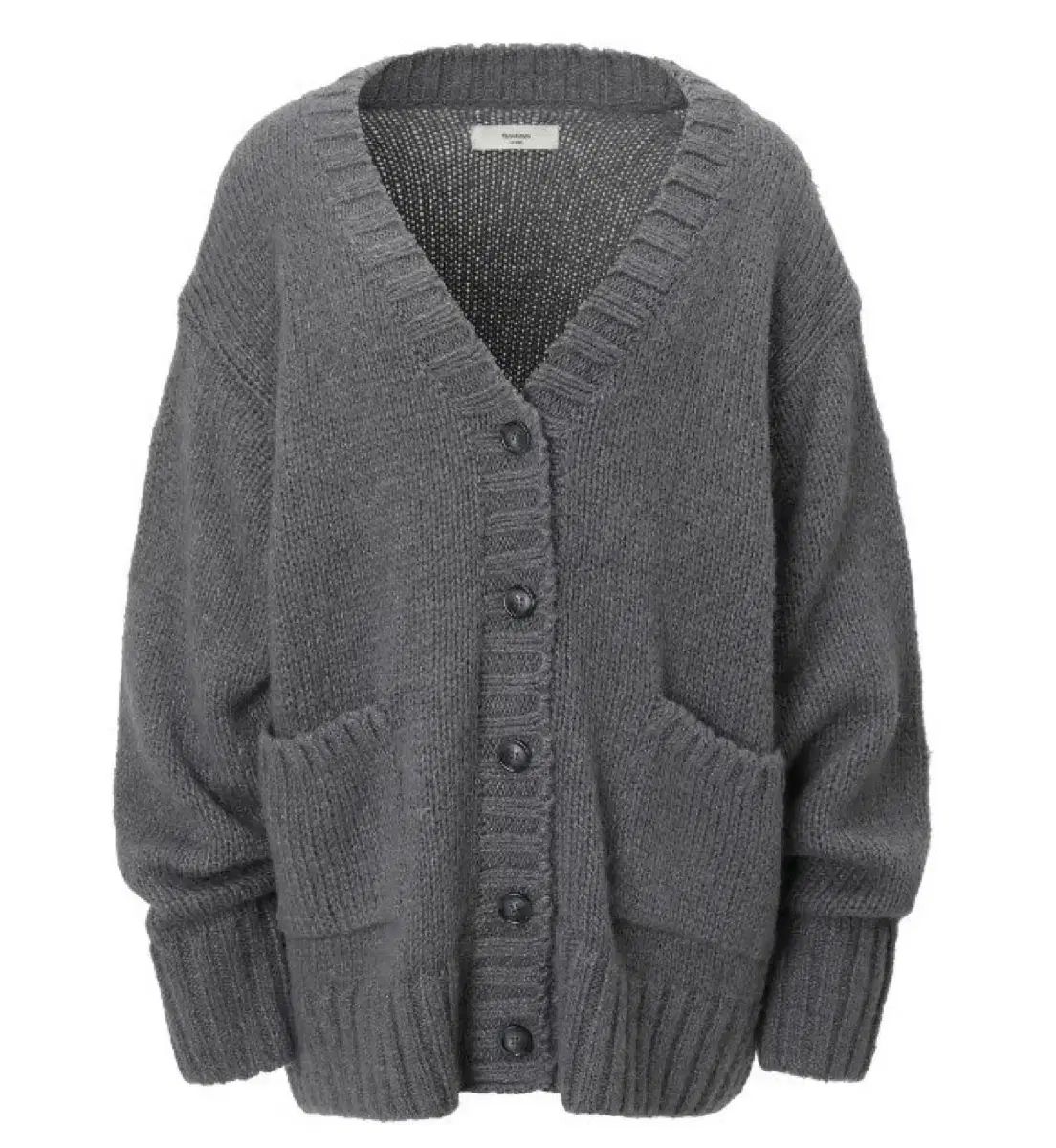 threetimes スリータイムズ 落花生 カーディガン グレー Loose peanut cardigan