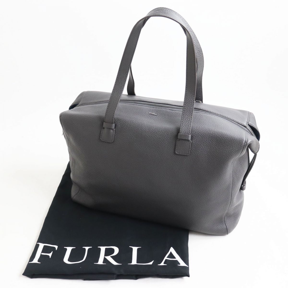 【未使用に近い✨】FURLA フルラ イカロ レザー トートバッグ グレー 未使用に近い✨】FURLA フルラ イカロ レザー トートバッグ グレー 未