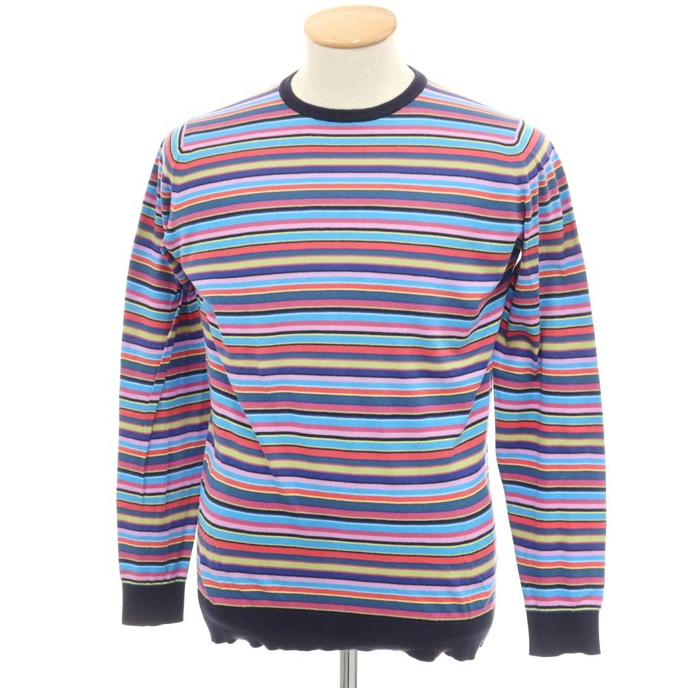 中古】ジョンスメドレー JOHN SMEDLEY コットン ボーダー プルオーバー 
