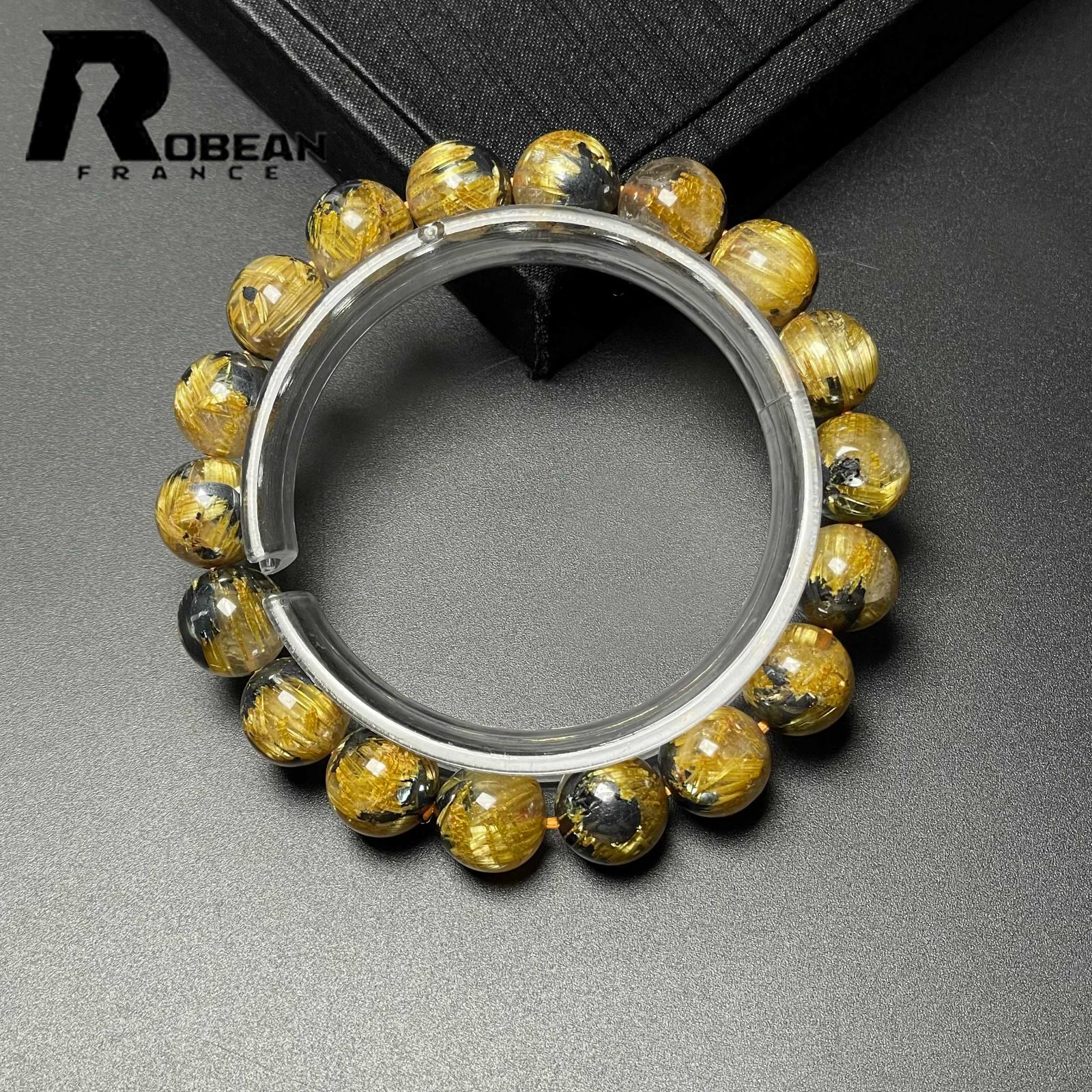 【金運・開運・幸運】高級 パワーストーン 太陽花 タイチンルチル 11mm 高級 EU製 ☆太陽花タイチンルチル☆黄金針水晶 金運 開運