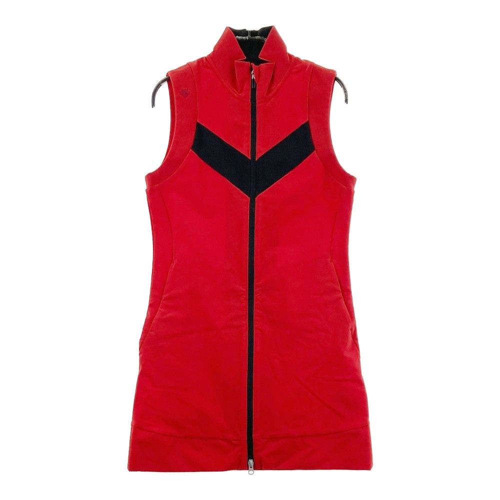 デサントゴルフ ノースリーブ ポロワンピース ゴルフウェア フレア