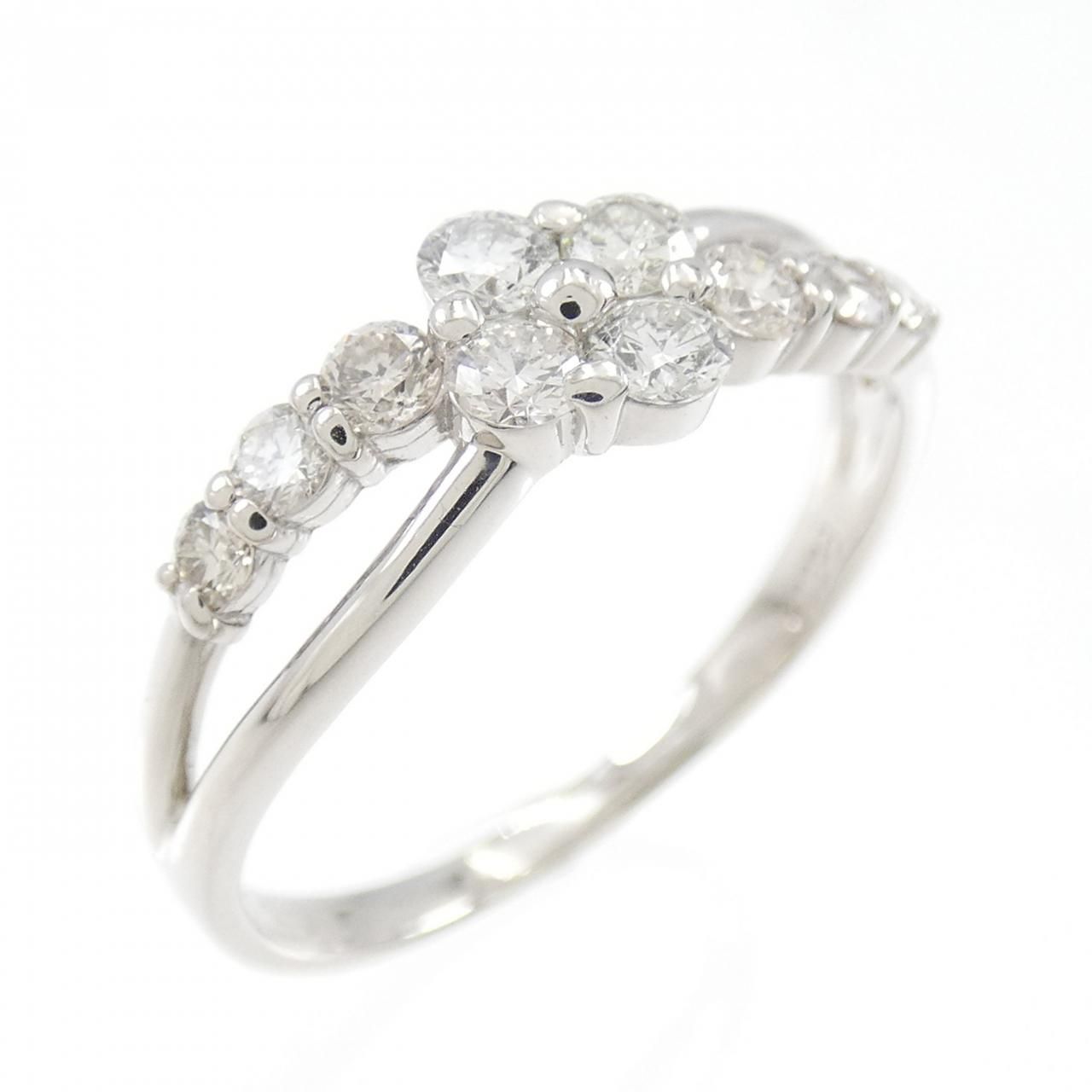 PT900 フラワー ダイヤモンド リング 0.50CT